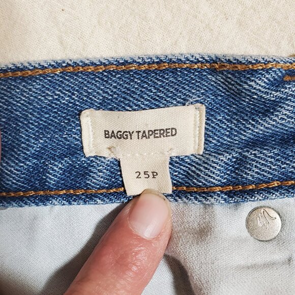 Baggy Tapered Jeans in Whitwell Wash size 25P - Picture 13 of 16